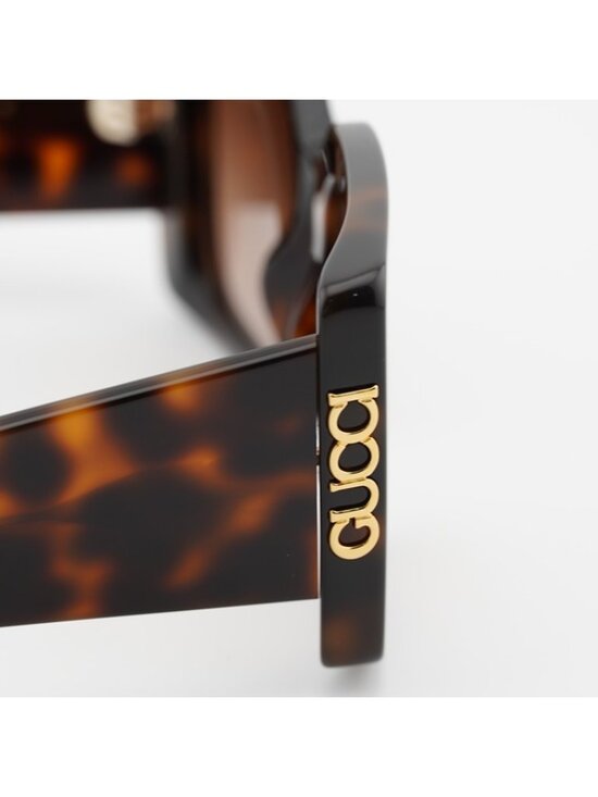 Gucci GG2039S 002 Sunglasses Havana Butterfly Frame, Brown Gradient Lenses main image 9